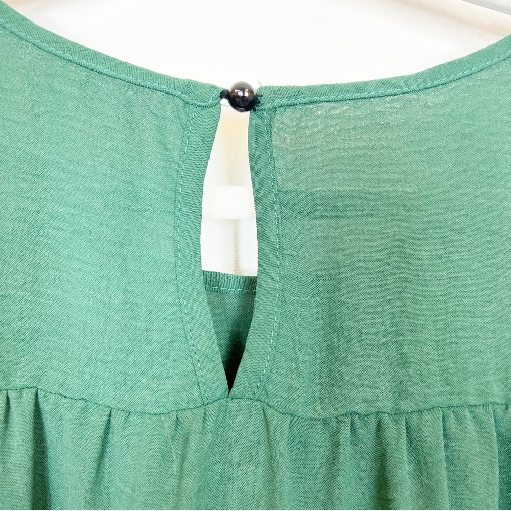 Shein Curve Ruffled Long Sleeve Top Green Size 4XL - Picture 5 of 8